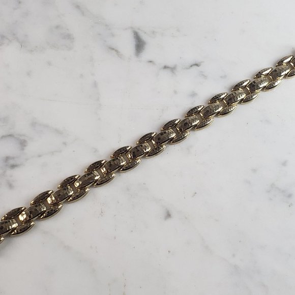 Womens Vintage Estate 10K Yellow Gold Chain Link Bracelet 11.2g E6204
